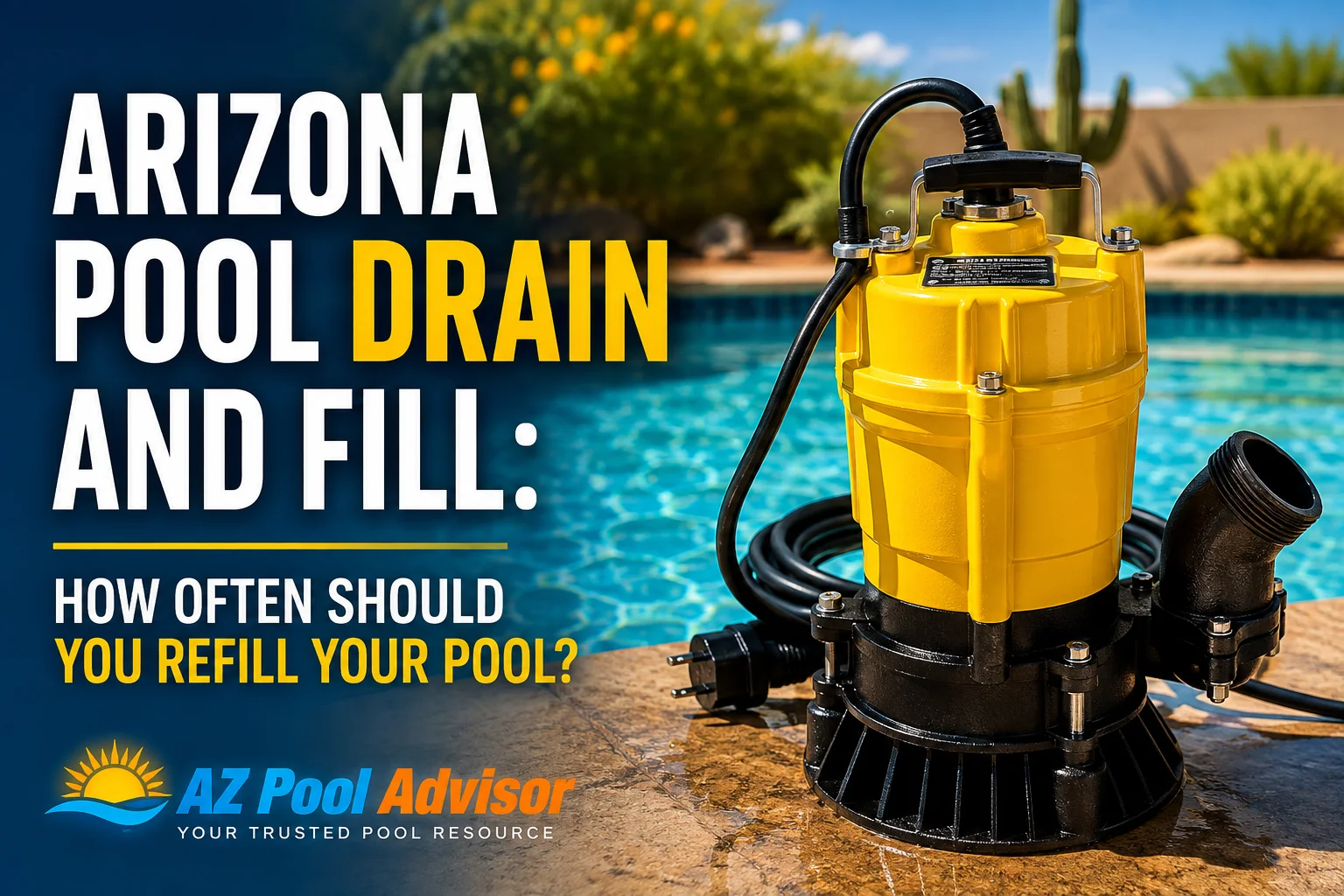 Arizona Pool Drain and Fill: How Often Should You Refill Your Pool?