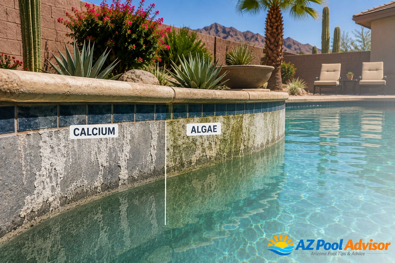 White Stains on Pool Walls: Calcium or Algae?