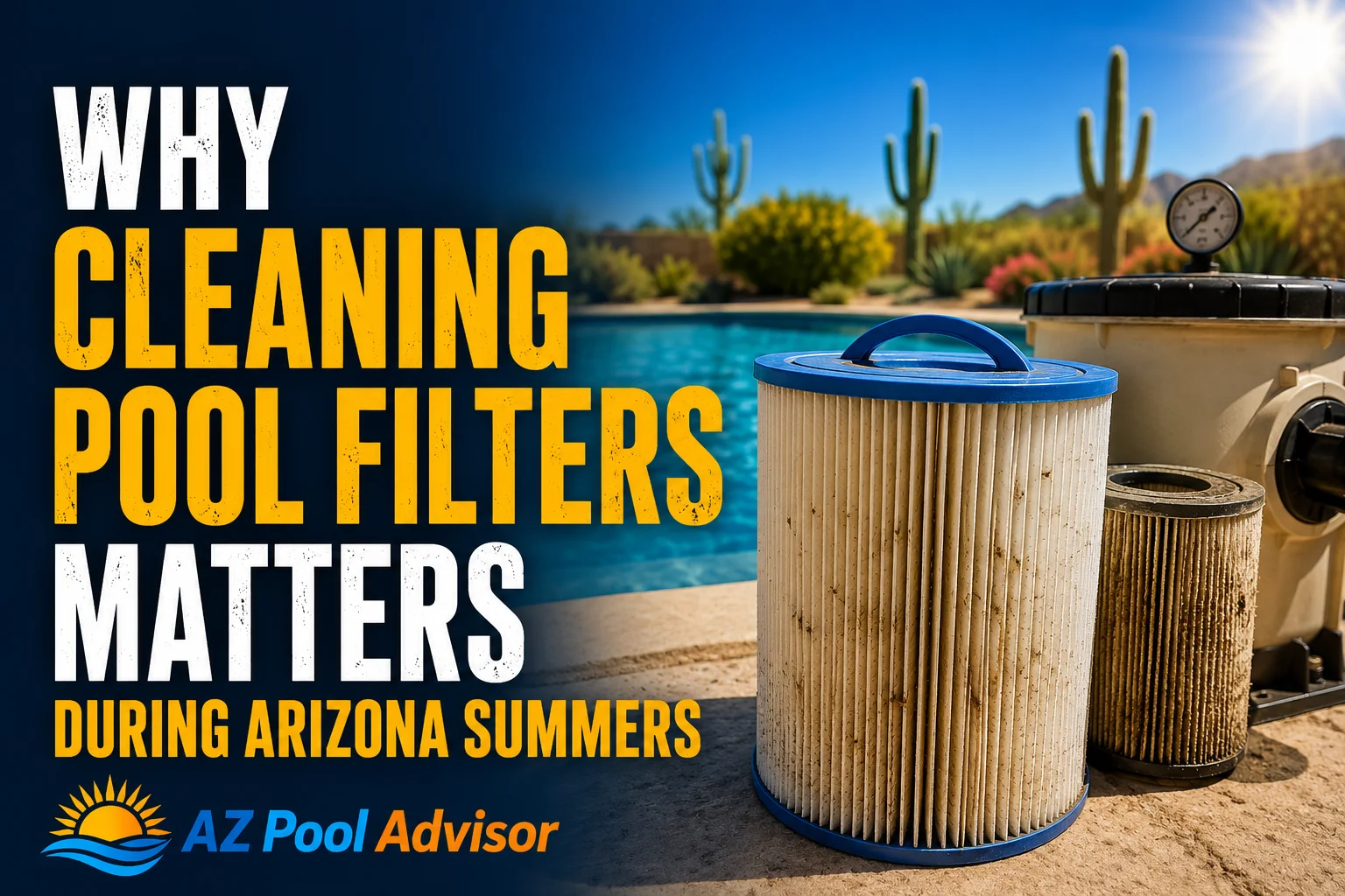 Why Cleaning Pool Filters Matters During Arizona Summers