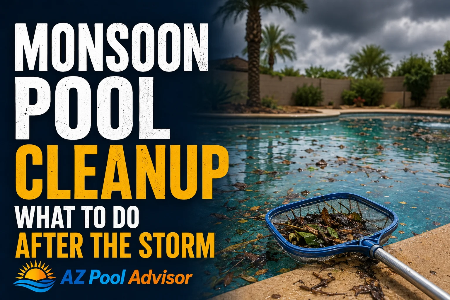 Arizona Monsoon Pool Cleanup: What to Do After the Storm