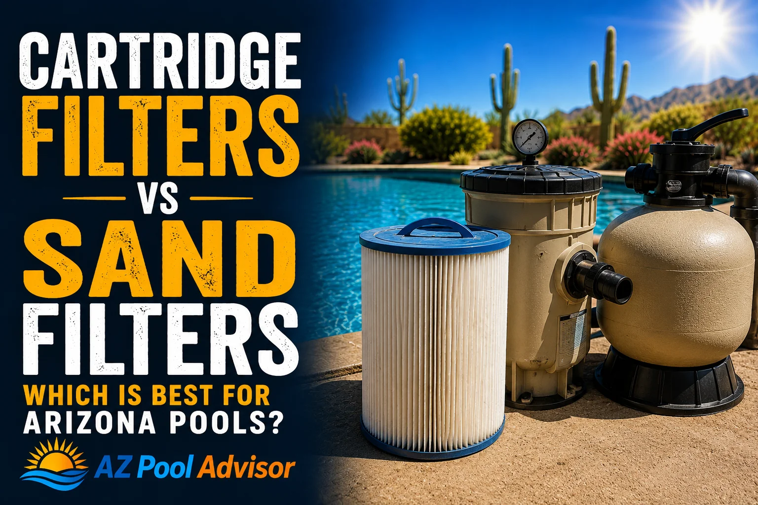 Cartridge Filters vs Sand Filters: Which Is Best for Arizona Pools?